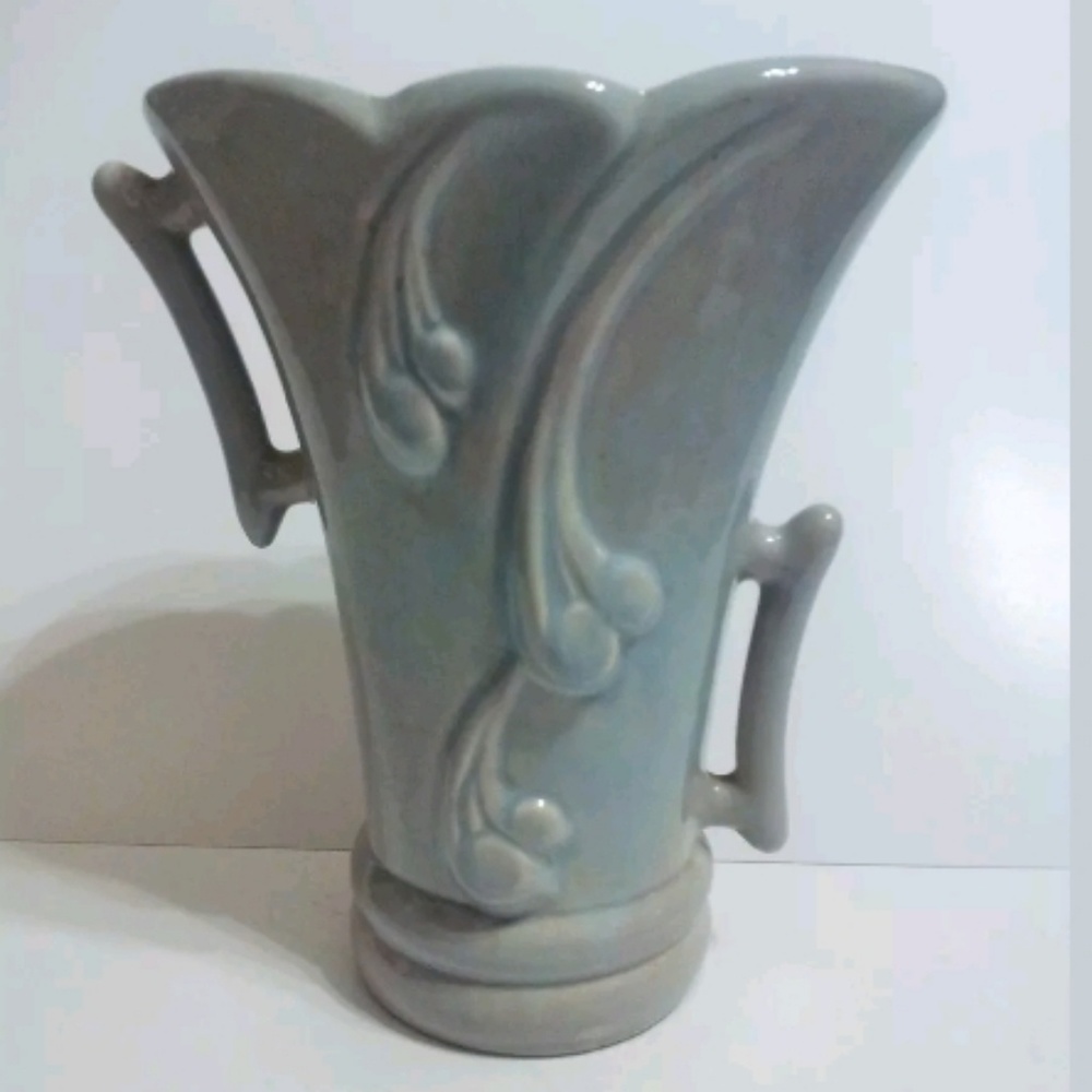 Gonder 2 Handled Vase, Blue/Gray